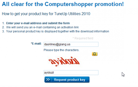 Enter email and verification code.