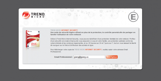 Free Sign up for TrendMicro Titanium Internet Security 2012